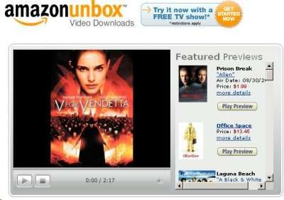 Met Amazon Unbox films betaald downloaden