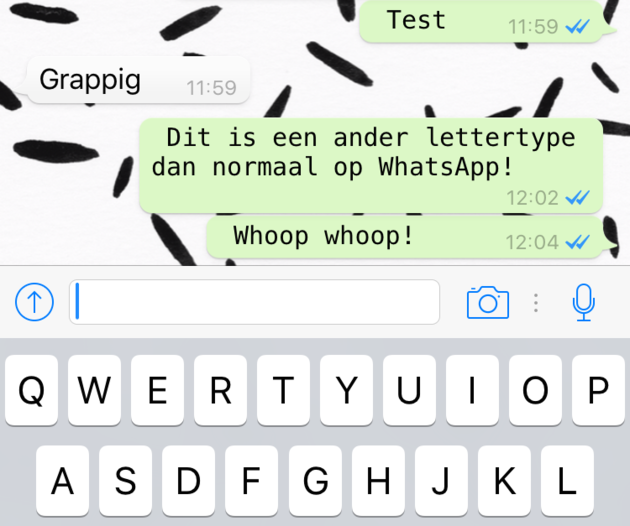 Op deze manier je lettertype op WhatsApp