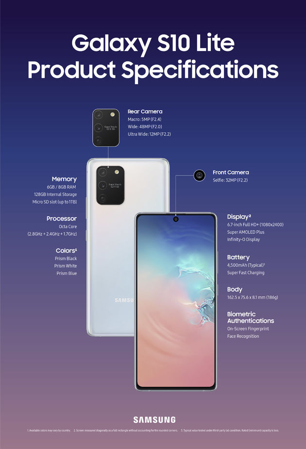 s10 lite specs