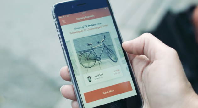 Via de app zoek je eenvoudig een fiets.