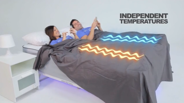 Je kunt de temperatuur van het bed helemaal instellen naar eigen wensen.