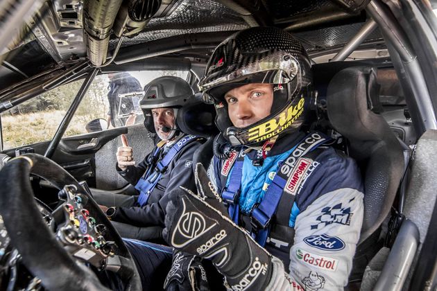 Pontus Tidemand en zijn Fiesta WRC, vluchten kan niet meer