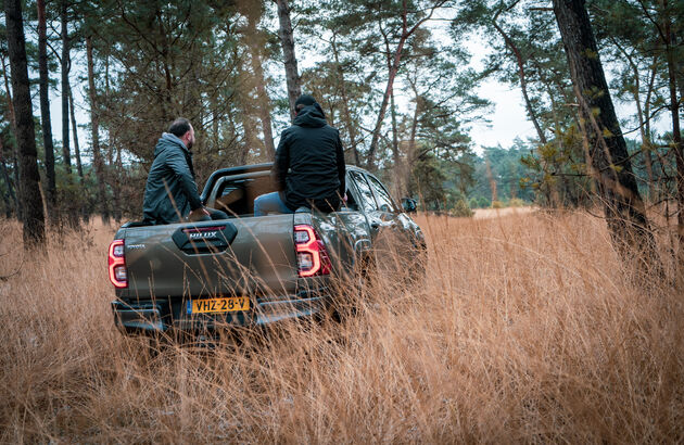 Vanuit de laadbak heb je natuurlijk het beste zicht.