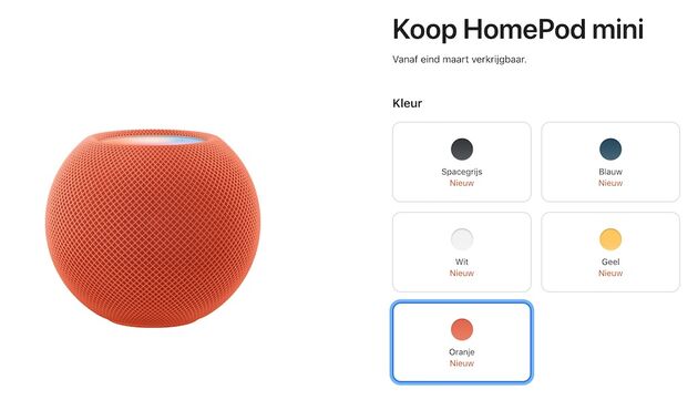 De HomePod mini is vanaf eind maart in Nederland te koop