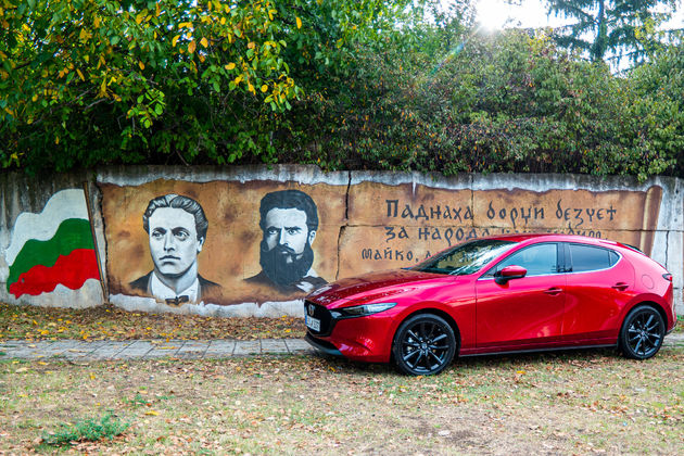 Mazda 3 voor muurschildering