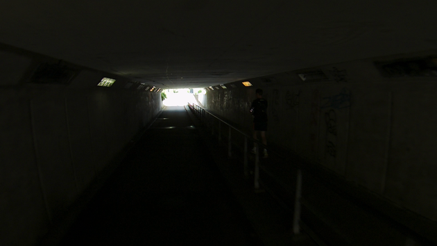 Videoframe van TomTom (in een tunnel)